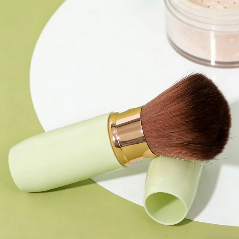 1/3/5 Uds. Brochas de maquillaje retráctiles portátiles, base uniforme en polvo, colorete facial, brocha suave para cara, mango Premium