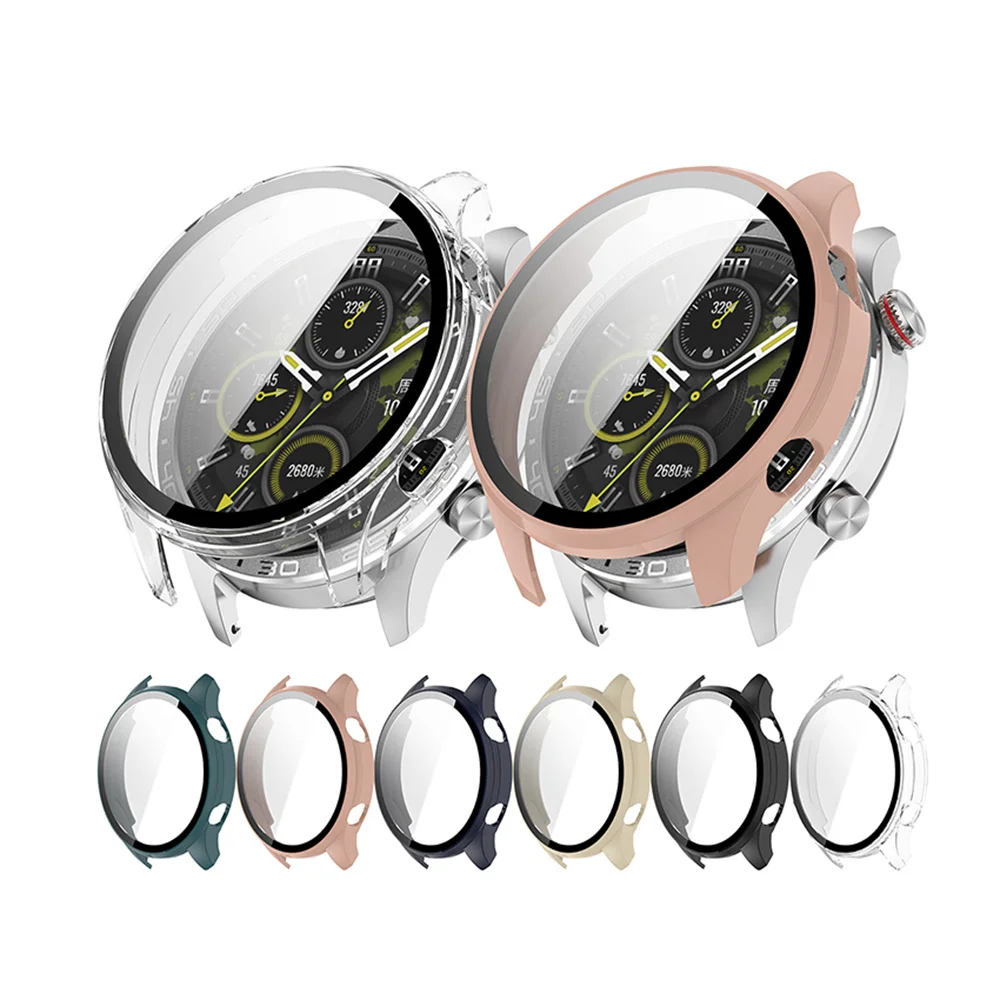 

For Honor Watch 5pro Protective Case with Tempered Glass Anti-Scratch Bumper Frame Smartwatch Accessories