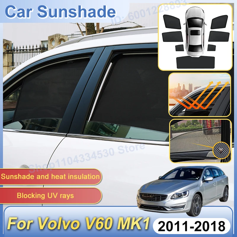 

Magnetic Mesh Sunshade For Volvo V60 2012 MK1 Accessories 2011~2018 Sunscreen Car Window Windshield UV Sun Shade Visor Auto Part
