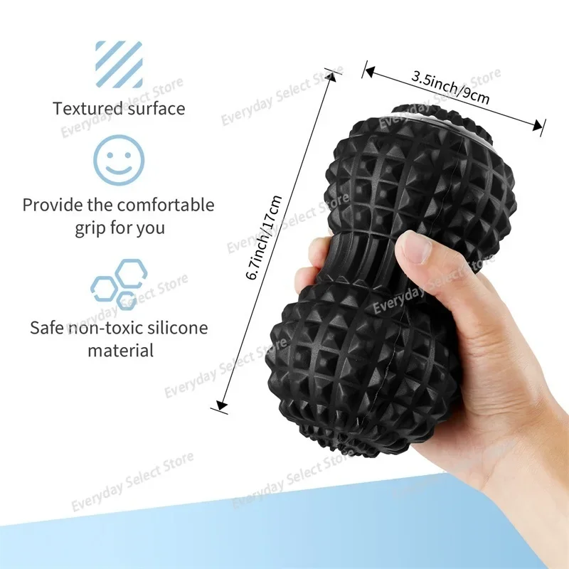 Electric Massage Peanut Ball 4-Speed Vibrating USB Rechargeable Sport Yoga Foam Roller Muscle Relaxation Small Fitness Equipment