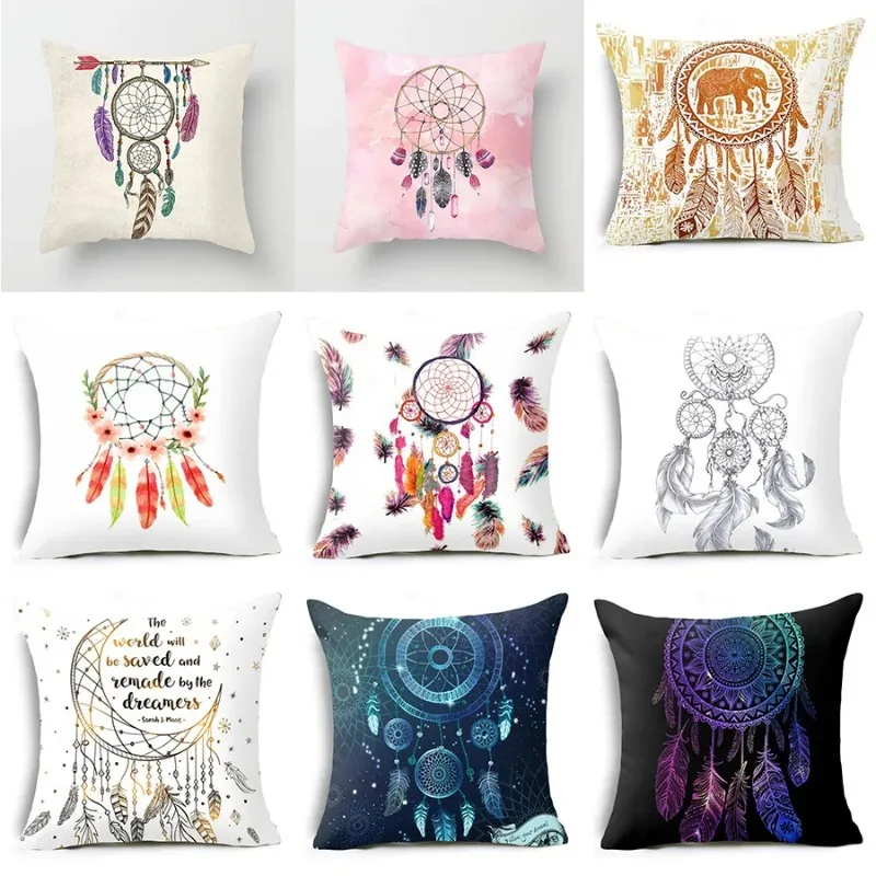 

Boho Pillow Cover Dream Catcher Cushion For Home Sofa Chair Decoration Pillowcase Car Ornament