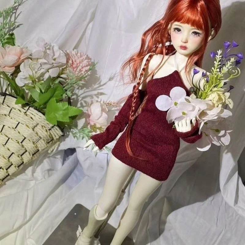 (Angepasst) 1/5 1/4 1/3 Puppenkleidung verkleiden sich für 36/45/60/70/75 cm Bjd Puppe gestricktes enges Kleid Spielzeug Puppenzubehör, keine Puppe