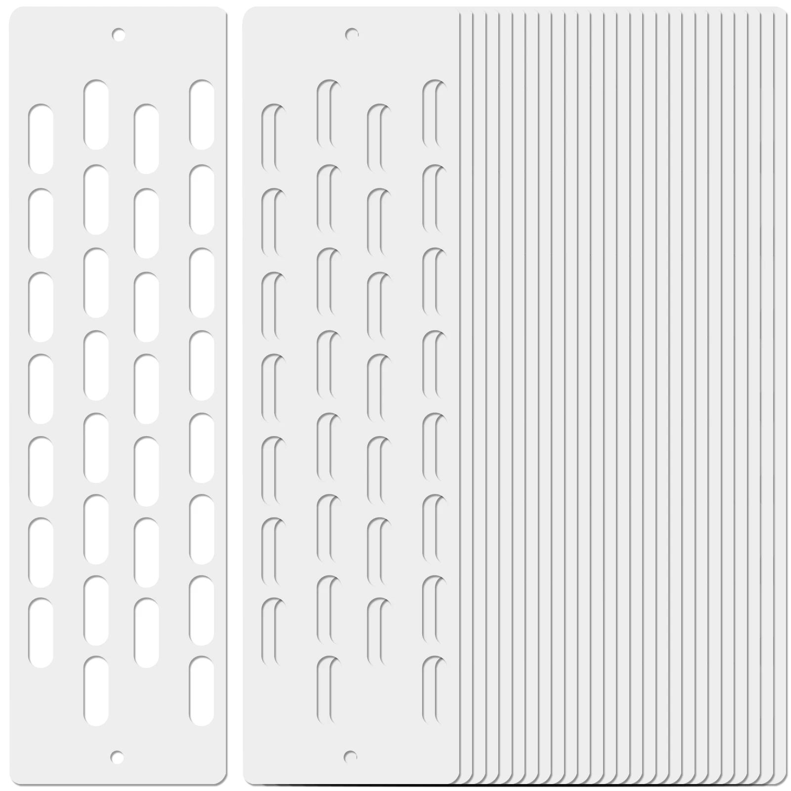 

50 Pcs Bee Anti Run Plate Queen Hive Safety Guard Quick Vacating Plastic Nest Door Multi Hole Entrance Protective Sheet Spacer
