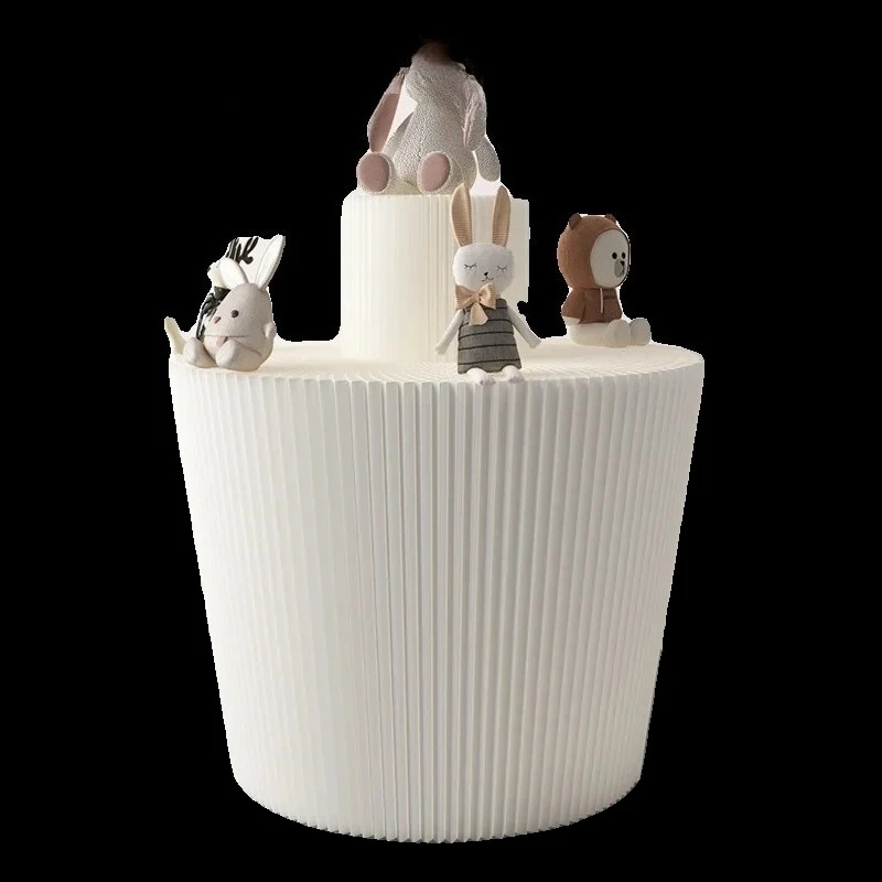 Exhibition hall storefront folding product display rack folding booth round funiture Paper cylindrical Nakajima display stand