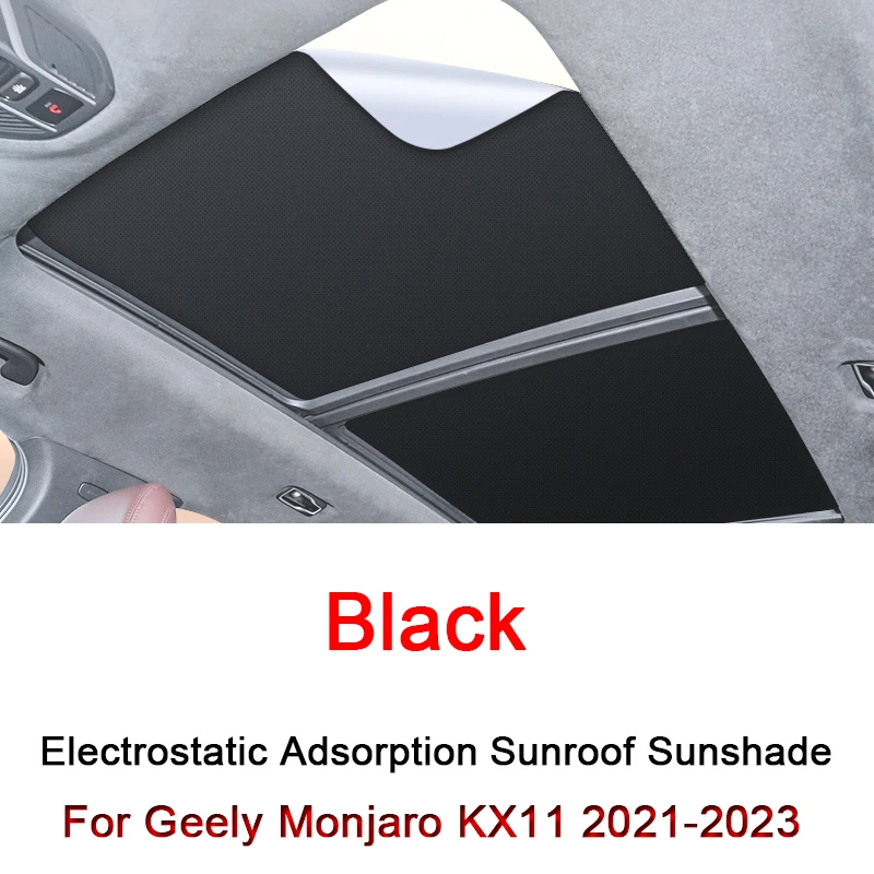 Car Electrostatic Adsorption Sunroof Sunshade For Geely Monjaro KX11 2021-2023 Heat Insulation Skylight Sticker Auto Accessories