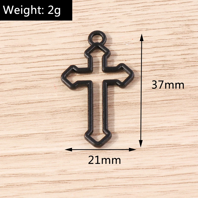 Tusember 10 Stück Steampunk-Anhänger, Hip-Hop-Anhänger mit schwarzem Kreuz, für DIY-Schmuckherstellung, Tropfenohrringe, Armbänder, handgefertigtes Kunsthandwerk – Detail 7