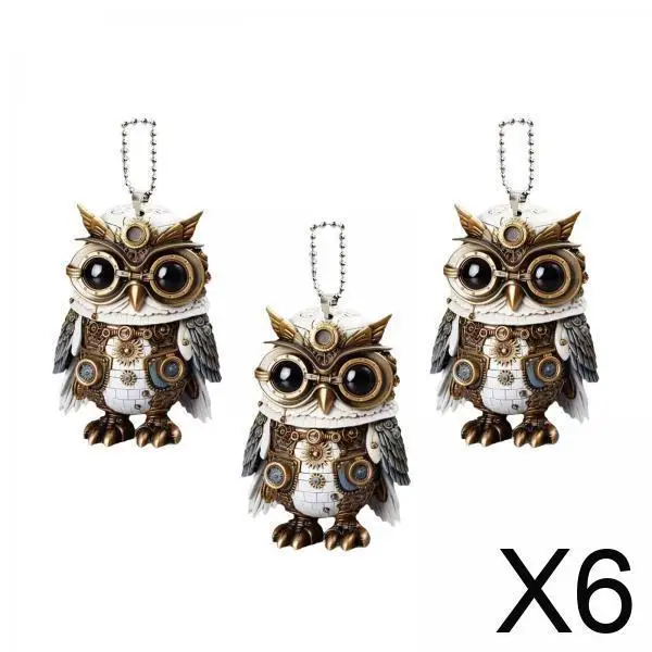 

Креативный механический автомобильный кулон с совой, акриловый орнамент, аксессуары для декора автомобиля для внедорожника, зеркало заднего вида