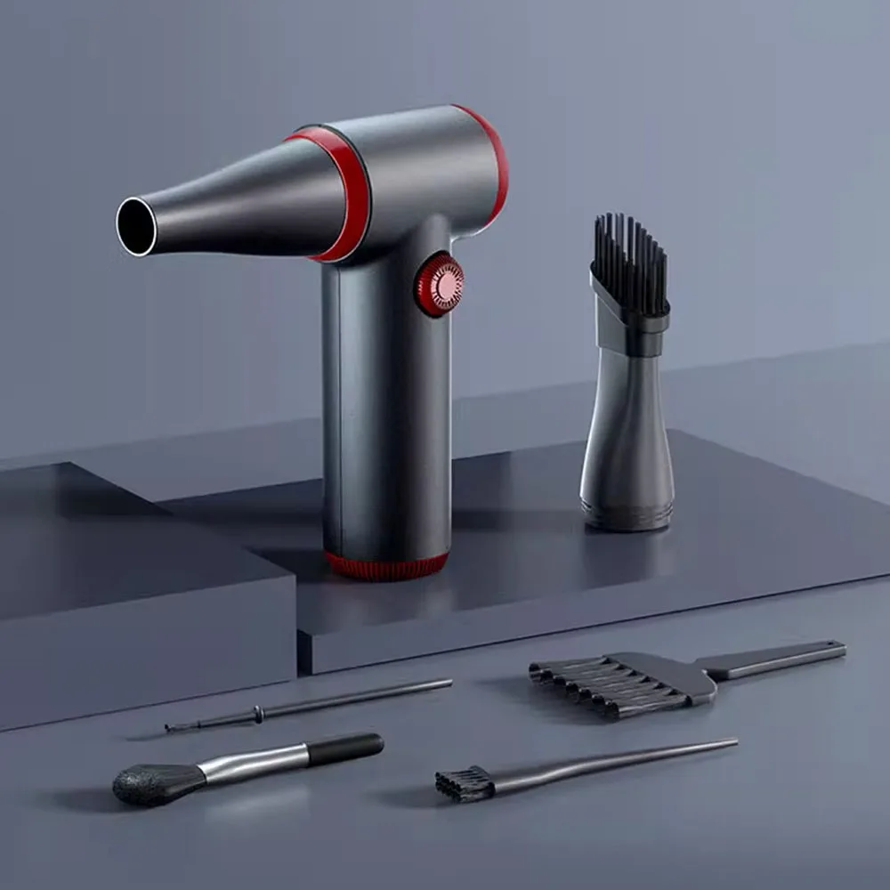 100500 دورة في الدقيقة منفضة الهواء الكهربائية اللاسلكية متغيرة السرعة منفاخ الهواء قابلة للشحن تدفق الهواء قوي أداة غبار صغيرة #1