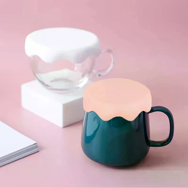 Sizes Silicone Leakproof Mug Lid Heat Insulation Coffee Cup Cover Reusable For Commute Travel Outdoor And Home Use Multi