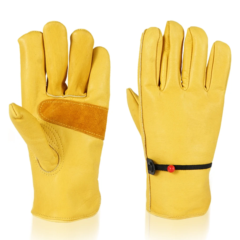 

Soft Work Gloves Cowhide Driver Hunting Driving Farm Garden Welding Security Protection Safety Mechanic Working Glove