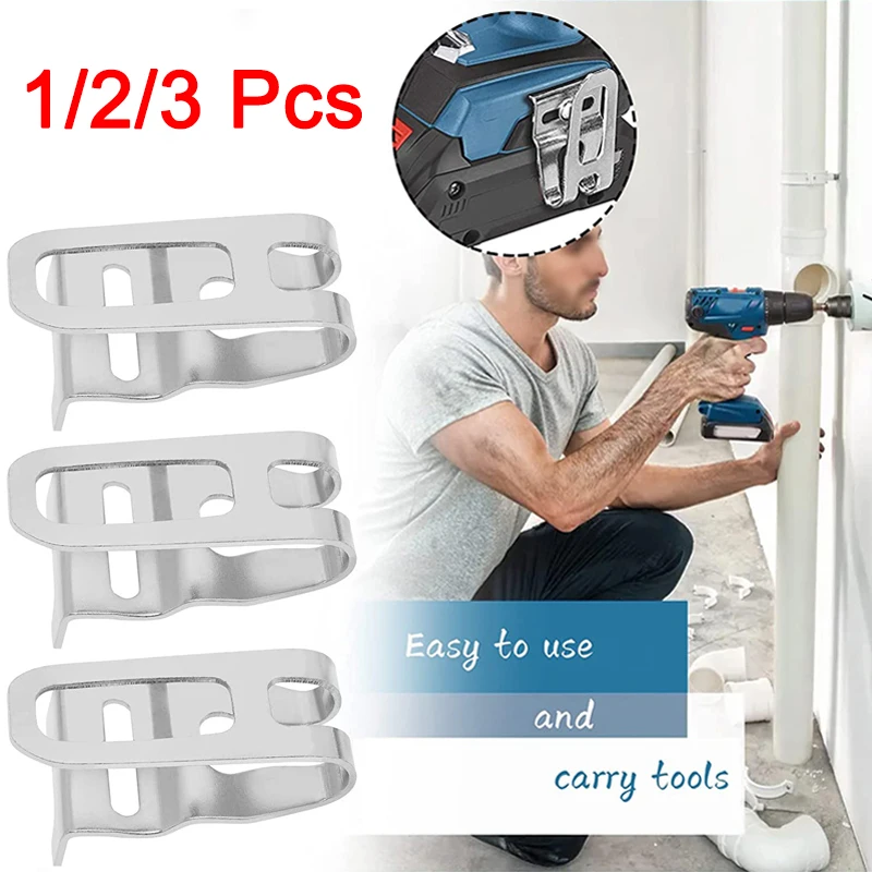 1/2/3Pcs Belt Clip Hook 3pcs Hooks And 3pcs Screws Set For Bosch 18V Cordless Drills Impact Driver Power Tools Accessories