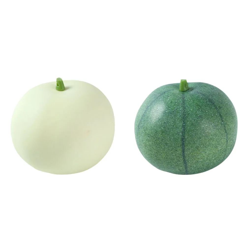 

2Pcs Fruit Model Foam Artificial Melon Realistic Plastic Fake Fruit Washable Decorative Simulation Melon Ornament DIY