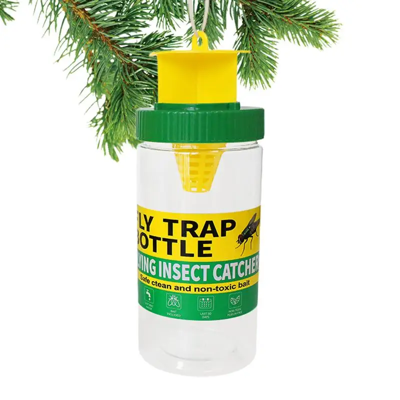 Fly Trap Outdoor Fly Catcher Precise Hole Design Effective Fly Traps Space-Saving Fly Bags Easy To Use & Reusable For Home And