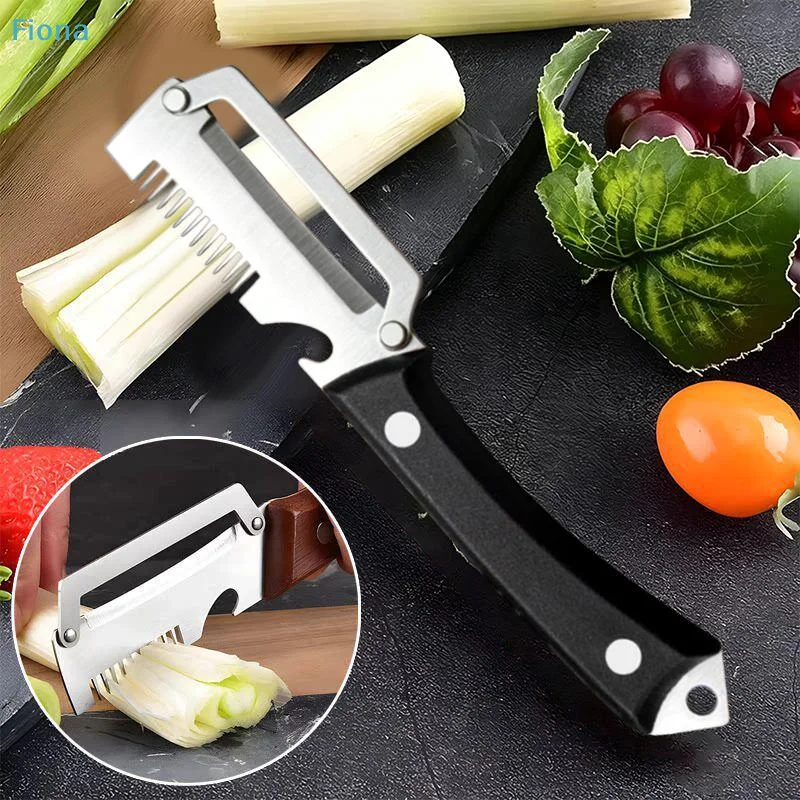 ✔Stainless Steel Multi-Functional Fruit and Veggie Peeler with Serrated/Straight Blades for Peeling and Shredding