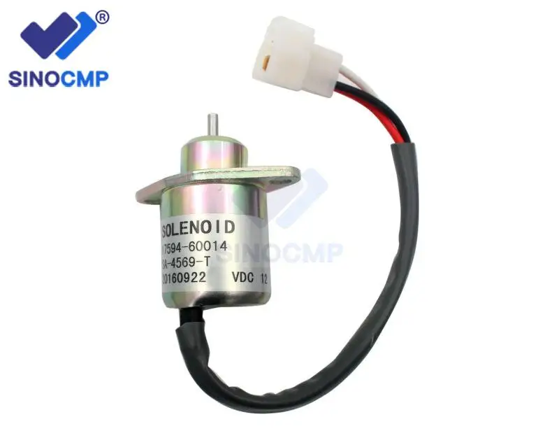 Diesel Shutoff Stop Solenoid 17594-60014 12V for Cummins Heavy Equipment Parts with 3 months warranty