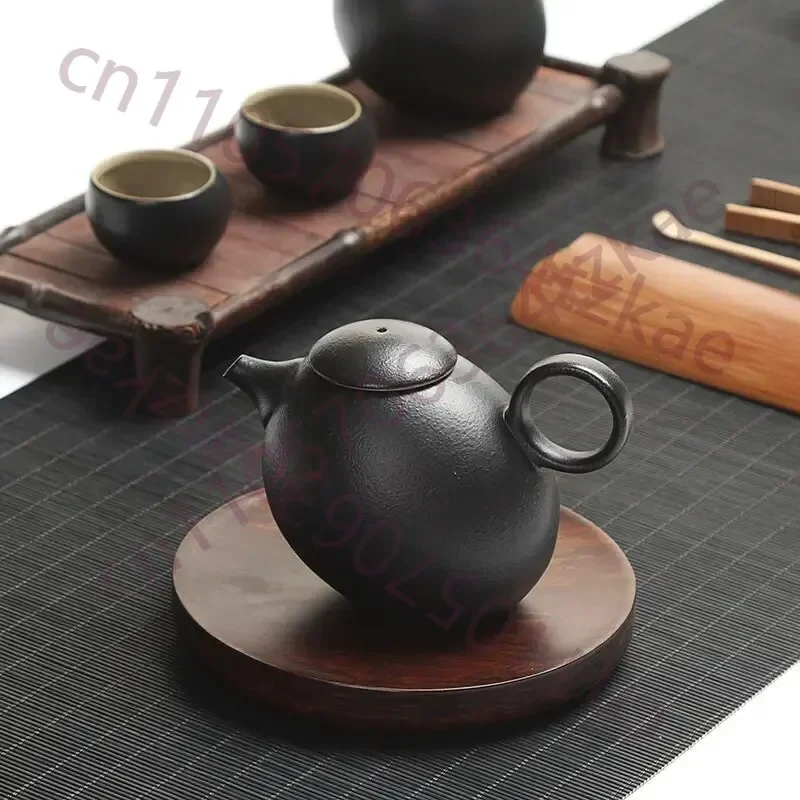 Creative Coarse Pottery Teapot Tea Infuser Antique Black Porcelain Pu 'er Tea