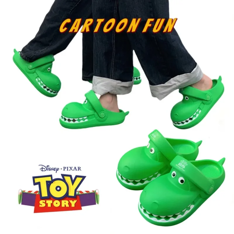 

Toy Story Rex Cave Shoes Indoor and Outdoor Slippers Soft-soled Beach Shoes Dorm Bedroom Home Holiday Gifts Paternity Two Wears