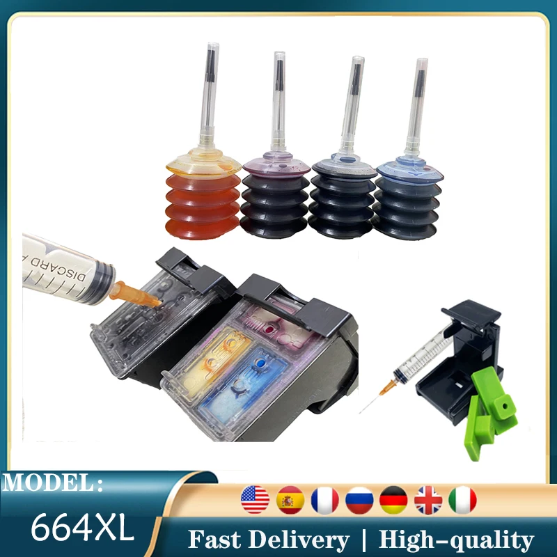 For HP 664 For HP664 XL Remanufactured ink cartridges DeskJet 1115 2135 3635 1118 2138 3636 3638 4536 4676 printers 664XL