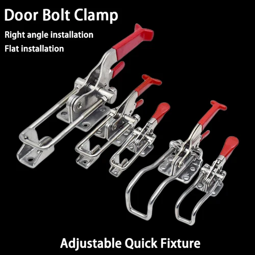 Hebilla de pestillo de puerta, hebilla de bloqueo de fijación rápida, hebilla de caja de bloqueo, herramienta de sujeción de abrazadera ajustable, perno de puerta de prensa rápida