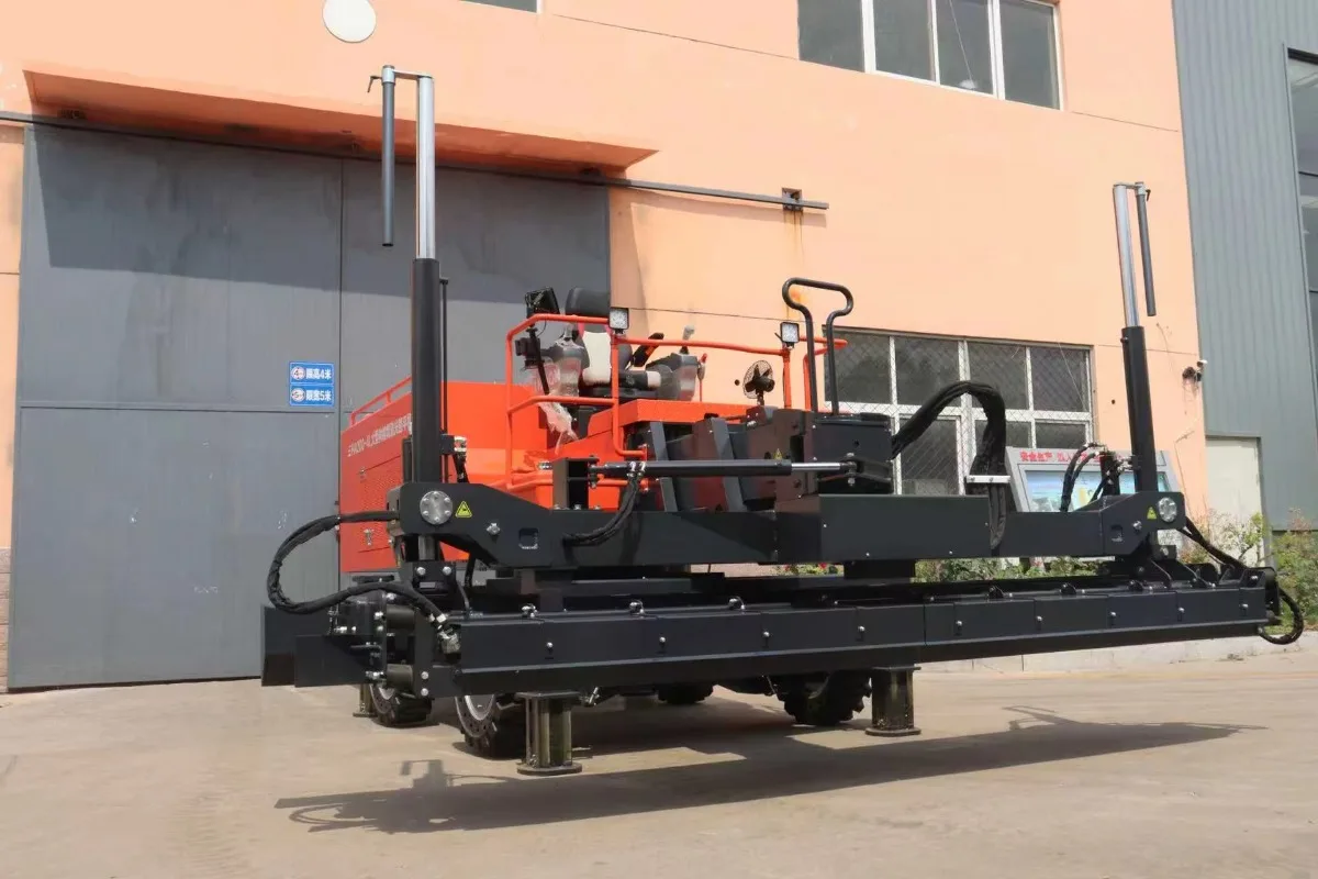 High Power Engine Concrete Pump Laser Leveling Screed Machine Hydraulic Motor Drive Four Wheel High For Warehouse/Parking Lot