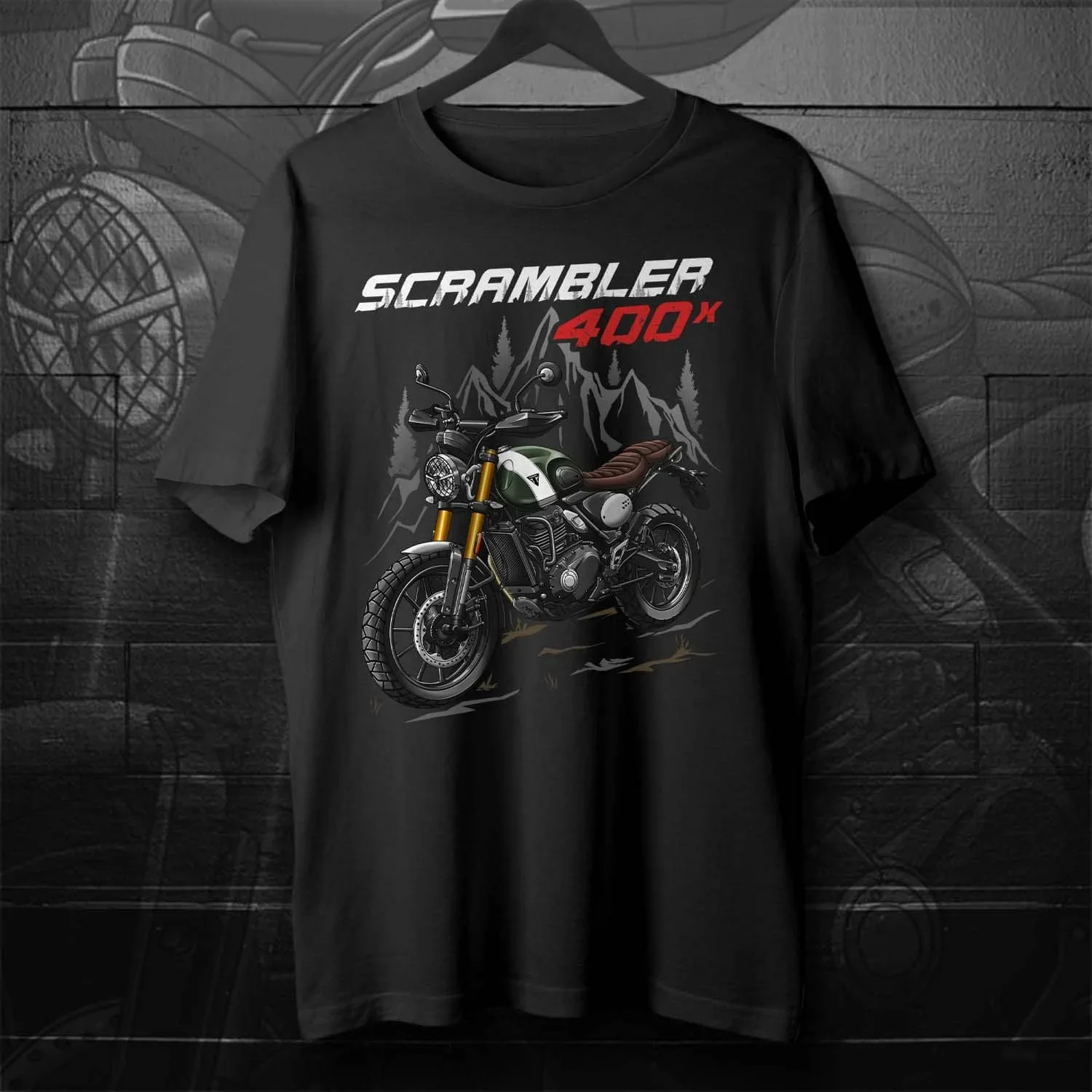 Classic British 2024 Model Scrambler 400 X Motorcycle Rider T-Shirt 100% Cotton O-Neck Short Sleeve Summer Casual Mens T-shirt