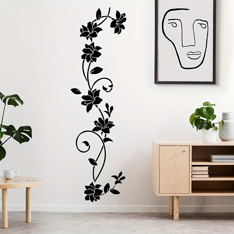Simple Combination Floral Vine Wall Stickers Bathroom Stickers Self-adhesive Waterproof Home Decoration Stickers