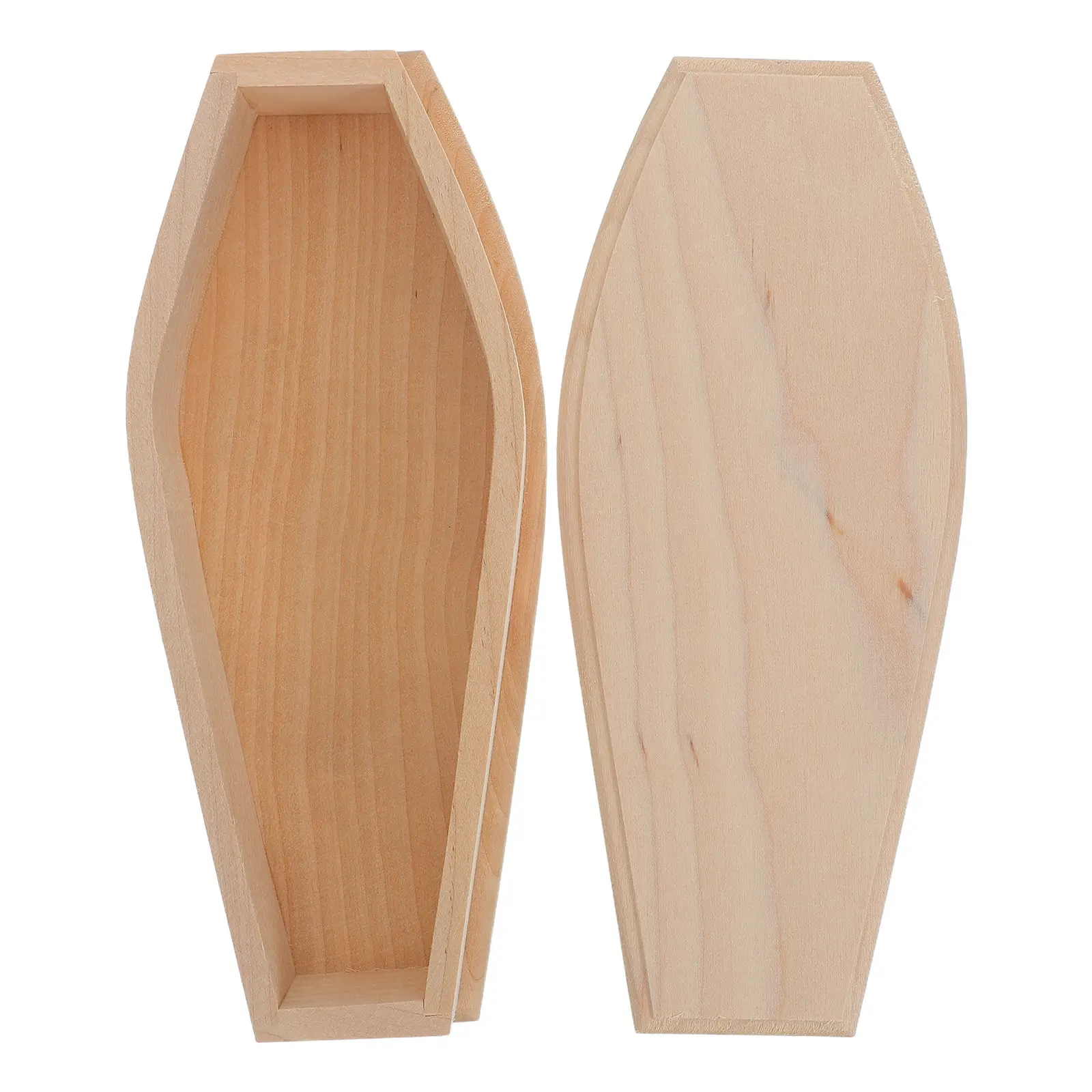 

Eco Friendly Miniature Wooden Coffin Unfinished DIY Mini Decor Creative Home Decoration Fairy Garden Ornament Sturdy Premium