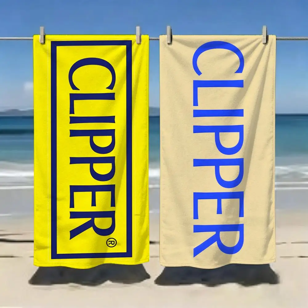 Minimal Vintage C-Clipper Towel Microfiber soft Beach Towel for Travel Fitness Sauna Bathing Camping