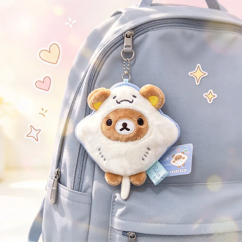 Rilakkuma Plush Keychain Cartoon Stuffed Pendant Cute Backpack Charm Festival Gift Christmas Gift