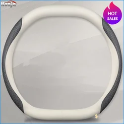 Leather Car Steering Wheel Cover for KIA K4 GT-line K4 EV3 2024 2023 2025 Breathable Non-slip Car-styling Auto Accessories