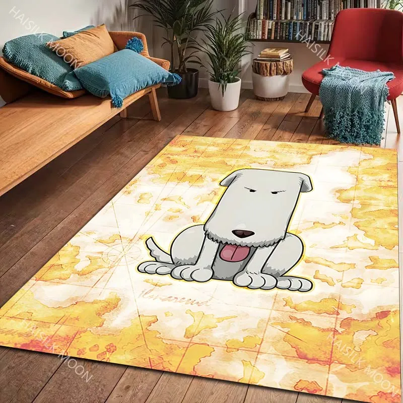 1PC Classic Comics Pirate Animal Friends Pattern Carpet for Living Room Bedroom Sofa Home Decor Non-slip Floor Mat Multi-size