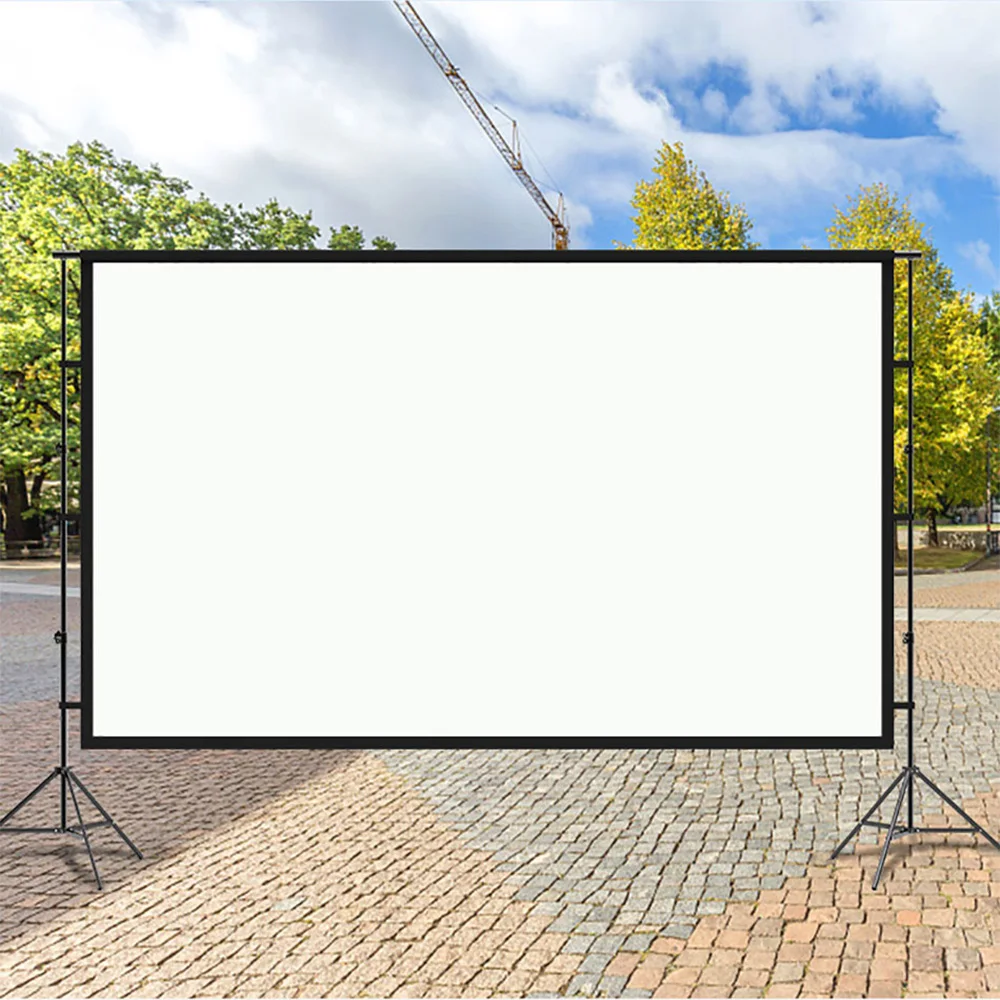 Projector Screen with Stand Home Theater 100 120 150 Inch HD Projection Screen with Carry Bag for 4k projector Outdoor Camping