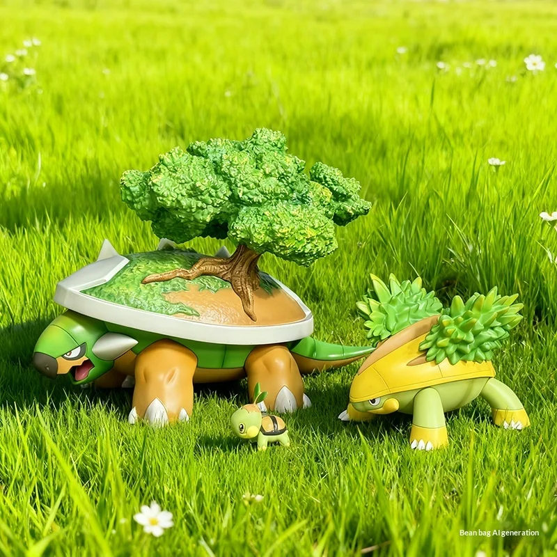 인기 상품 포켓몬 풀 페인팅 업그레이드 투타이 거북이 진화 그룹 피규어 애니메이션 모델 장식 소년 선물