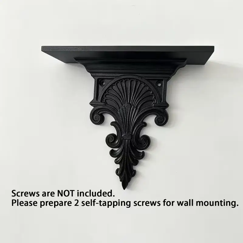 Kreatives 3D-Druck-Schweberegal Geschnitztes Retro-Gothic-Wanddekor Pflanzenständer für das Wohnzimmer – Detail 5