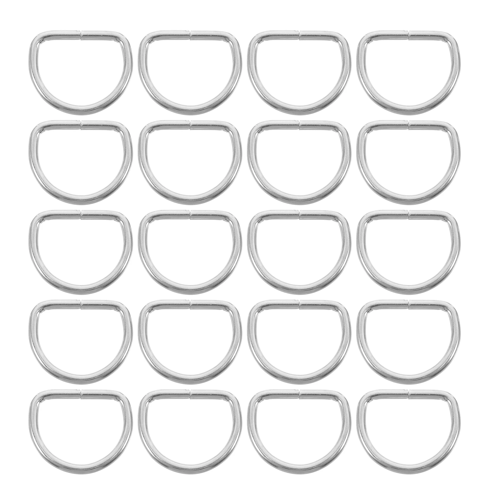 

100pcs D Buckles Metal Rings For Crafts Metal Accessories for Clothing Bags Straps Sturdy Iron Versatile Use Fashionable
