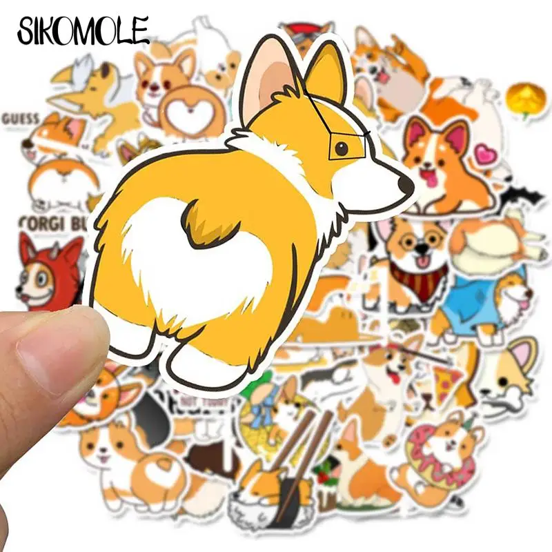 10/30/50PCS Cartoon Welsh Corgi Pembroke Aufkleber Nette Tiere Hund DIY Moto Auto Koffer Laptop Skateboard graffiti Aufkleber F5