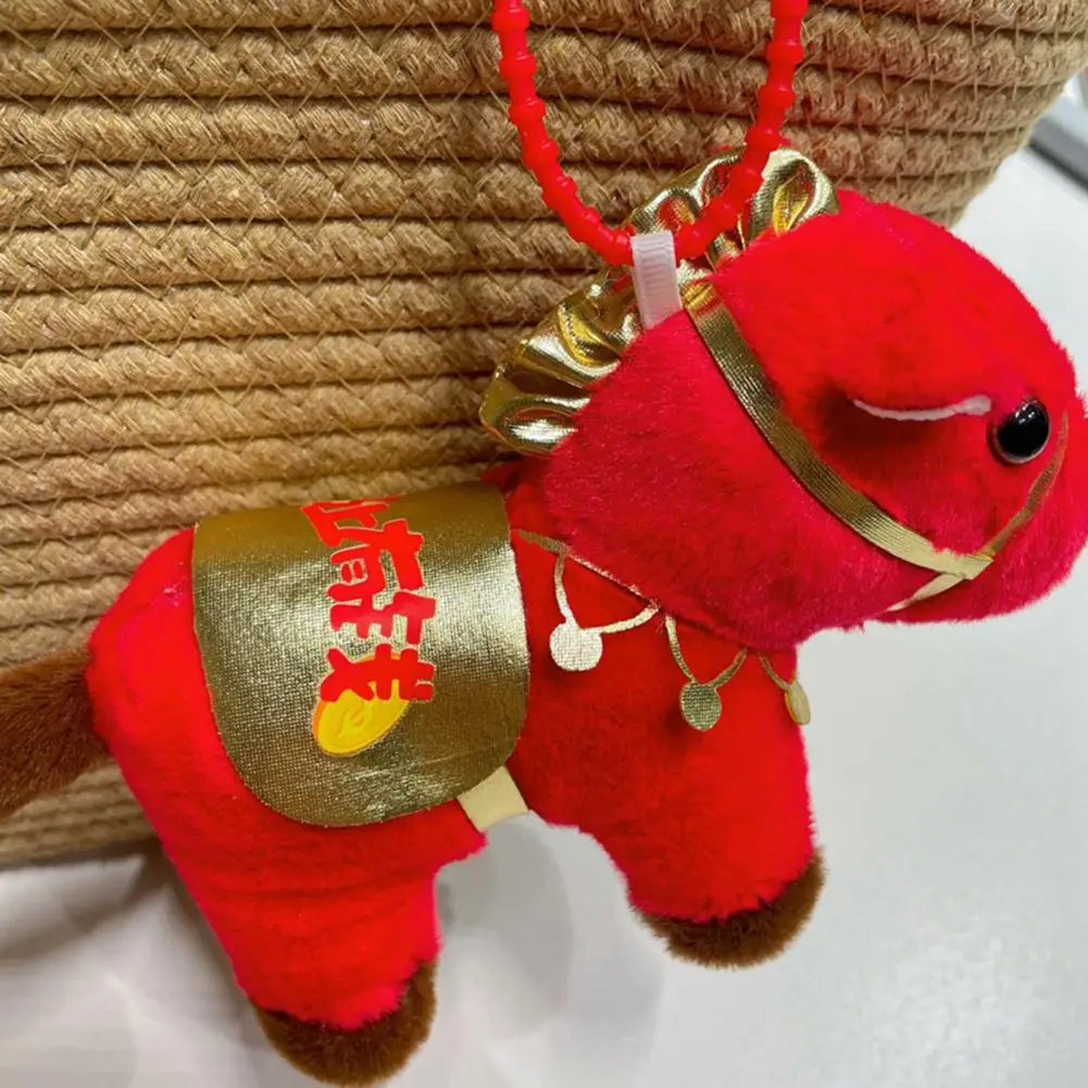 Realistic Horse Plushie Soft Horse Plush Keychain Ultra-soft Stuffed Toy Set Realistic Pony Mascot Gift for Kids Company