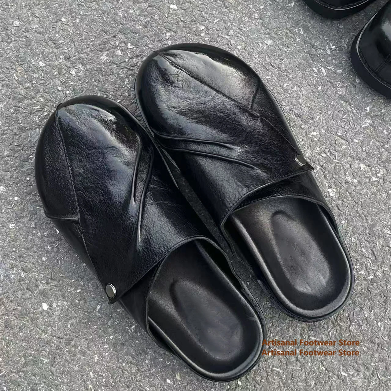 Mules de Couro Macio Preto com - Men'S Shoes With Platform avaliação e preço