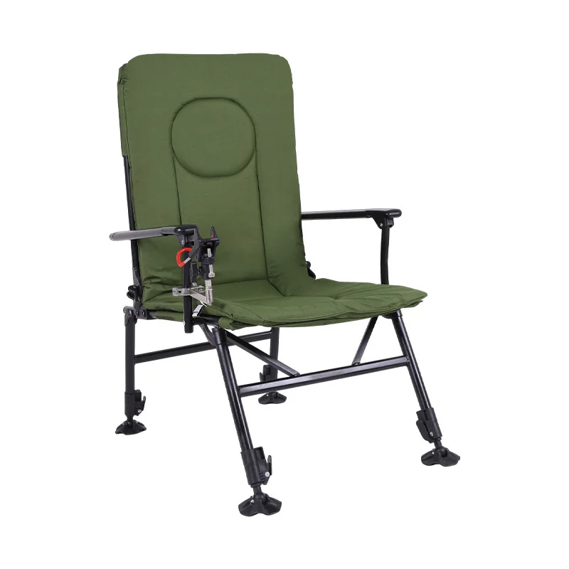 

Wholesale Modern Lightweight Durable Portable Camping Beach Fishing Chair Multifunctional Metal Foldable Oxford Backless Tilting