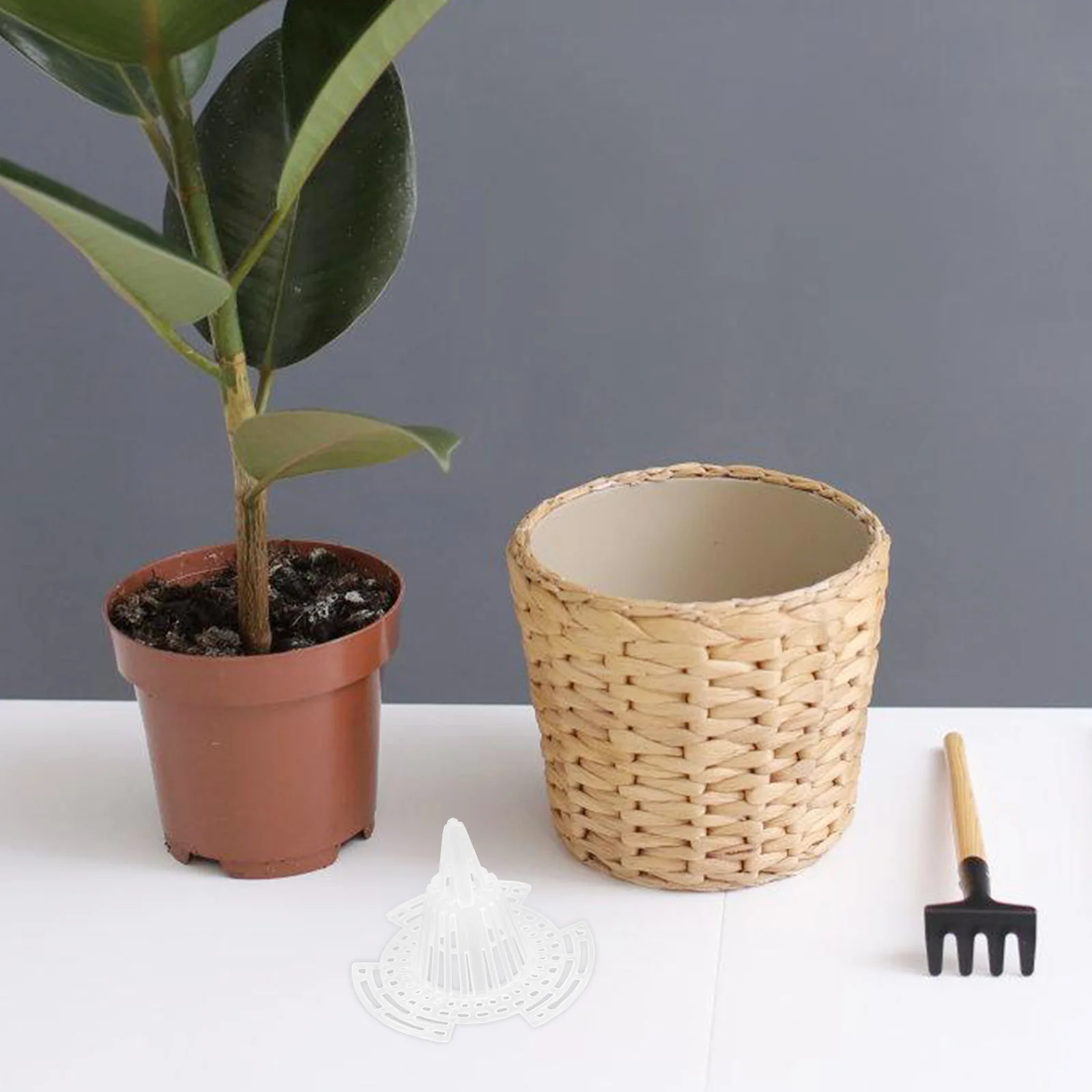 

25 Pcs Flower Pot Plastic Gasket Bottom Net Flowerpot Plant Tray Hole Mesh Pad Water Catcher Parliky