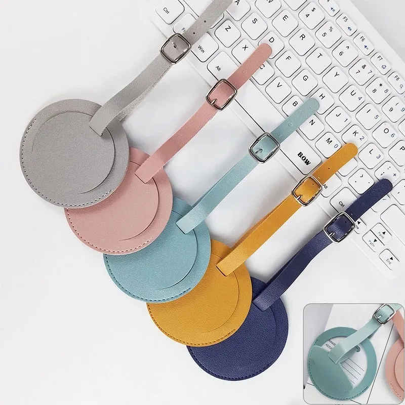 

1PCS Lovely Round Luggage Tags Women Men Travel Accessories Suitcase Baggage Card Name Tags for Backpack Bags