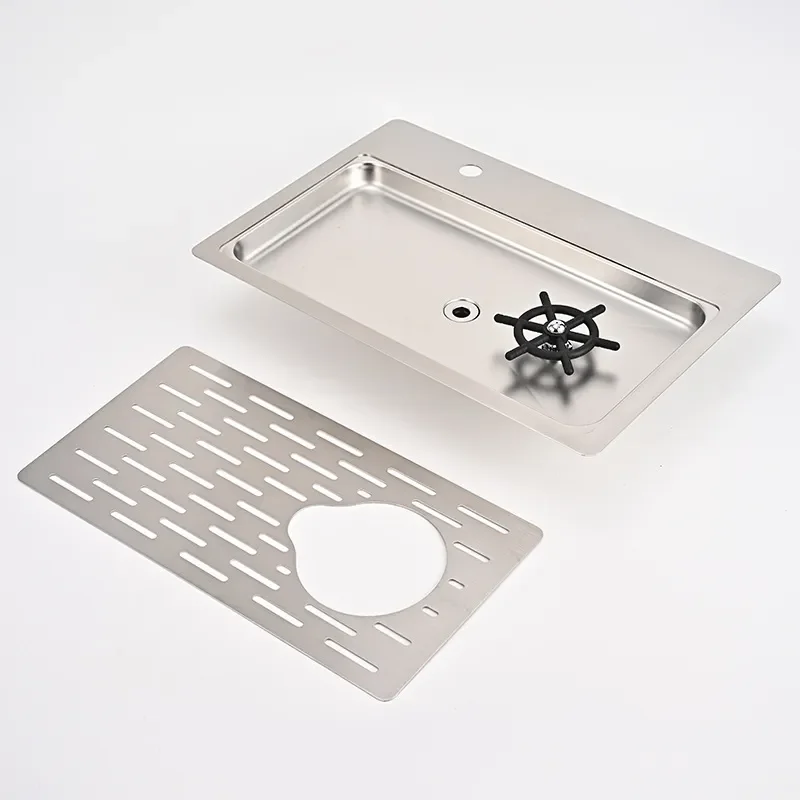 Stainless steel embedded high-pressure cup washer integrated, suitable for a variety of cup-type flushes, double entry and