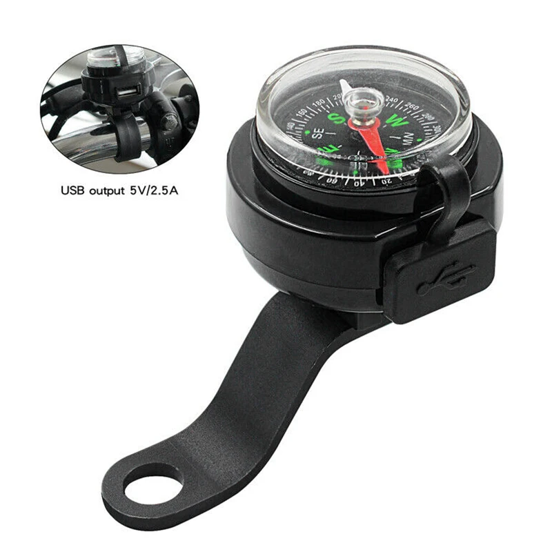 Motorcycle Compass Charger USB Waterproof Navigation Fast Charging Waterproof