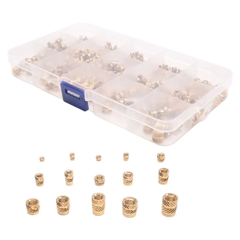 【Big Deal】400Pcs Threaded Inserts,M2/M2.5/M3//M5/M6 Thread Knurled Nuts Assortment Parts Kit Heat Set Insert For Plastic 3D Pr