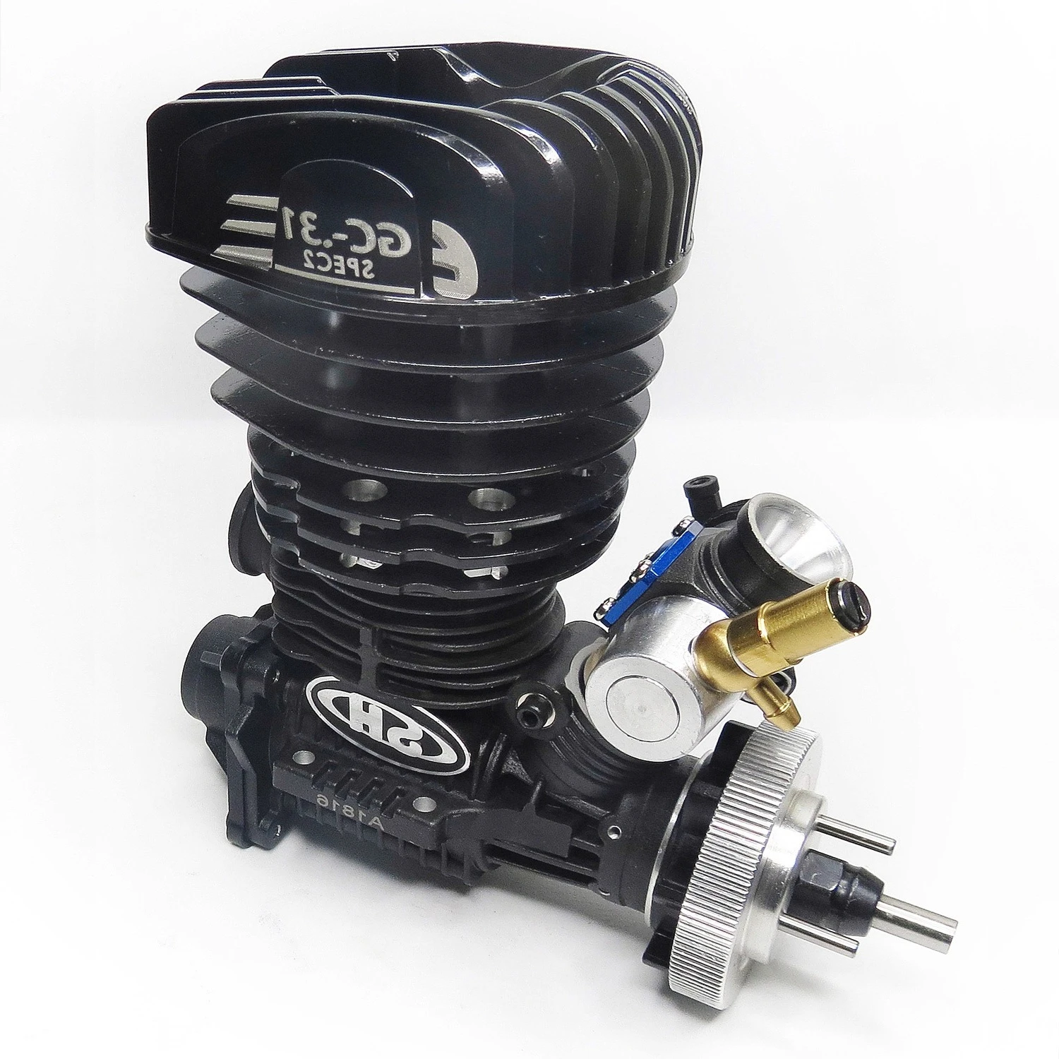 SH31 Off-road Engine Model Metal 5.1cc Two Stroke Engine Model Hand-pull Engine Suitable for Remote Control Off-road Vehicles
