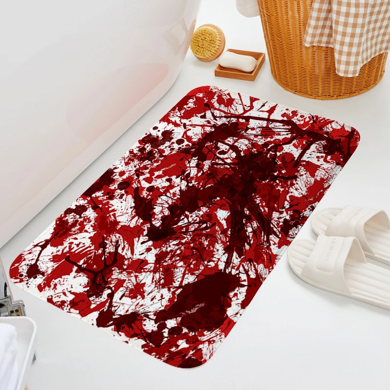 Custom Rug S-Bloody Bath Mats Aesthetic Sleeping Room Rugs Carpet for Kitchen Floor Mats Front Door Mat Bathmat Custom Room Rug