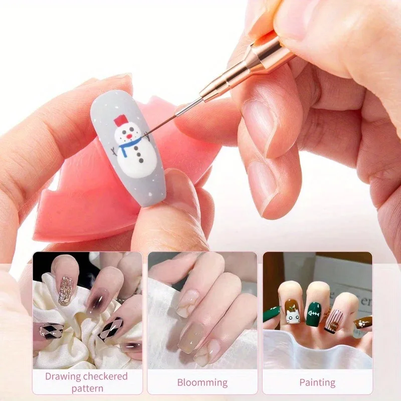 5pcs Nail Art Liner Brush Nail Art Liners Striping Brushes 3D Tips Line Stripes DIY Drawing Pen UV Gel Painting Brushes