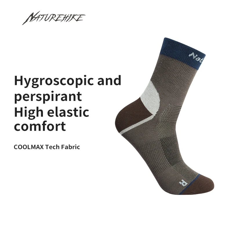 Naturehike Color Blocking Quick Dry Long Socks Camping Hiking Socks High Elastic Sports Long Socks Moisture Wicking