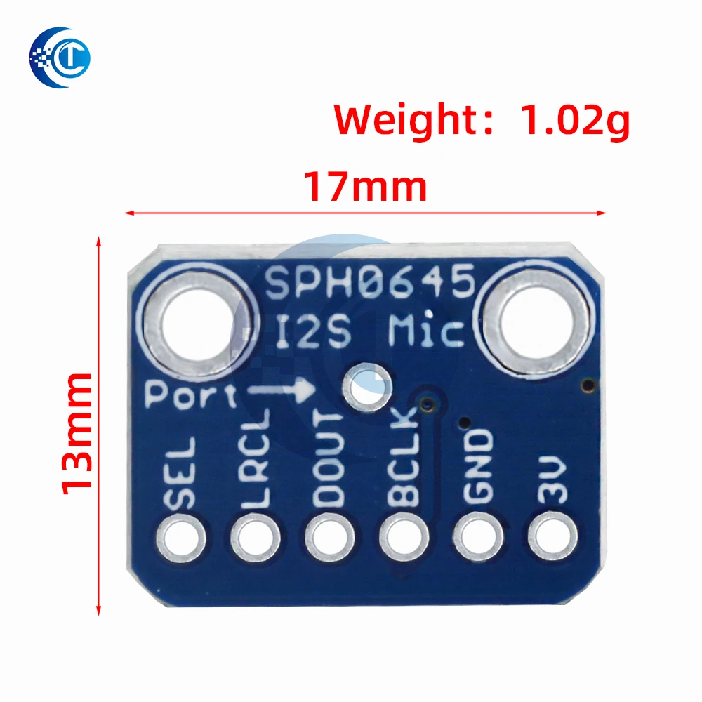 SPH0645 I2S MEMS Mikrofon Breakout Sensor Board Modul SPH0645LM4H Mikrofon Modul 1,6-3,6 V für Arduino Raspberry Pi