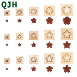 1Pcs Scrapbook Embossing Wooden Die Cutting Leather Mold Shape Cutting Mold for Earring Jewelry DIY Leather Crafts Making